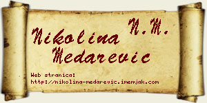 Nikolina Medarević vizit kartica